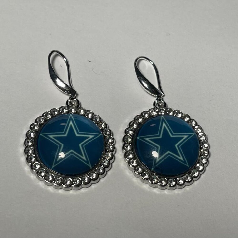 Dallas Cowboys NFL Fashion Dangle Rhinestone Earrings NEW